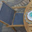 Chaise de patio empilable en teck Barbados-28333144