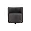 Salon rembourré avec coussins - Siège de lecture ergonomique gris foncé