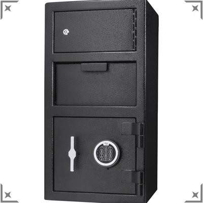 Digital Security Lock Large Locker Safe, 0.72 - 0.78 Cubic Ft, Out Function, Solid Steel Chest Safe With Reliable Lock, Keypad Advanced