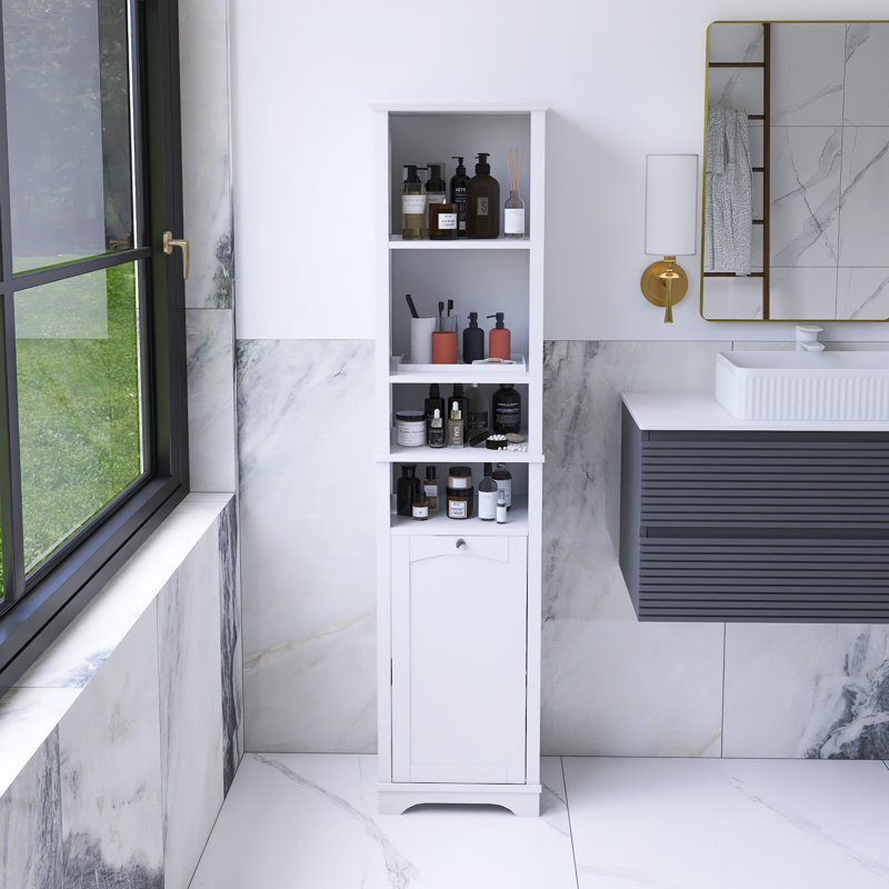Armoire de rangement haute 64 po, Blanc