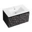 Ensemble de meuble-lavabo moderne noir avec lavabo en céramique 30 po