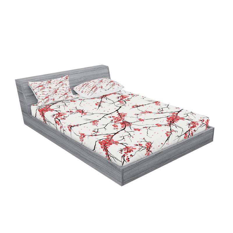 Drap-housse et coussin décoratif Ambesonne, Ensemble de draps pour très grand lit californien