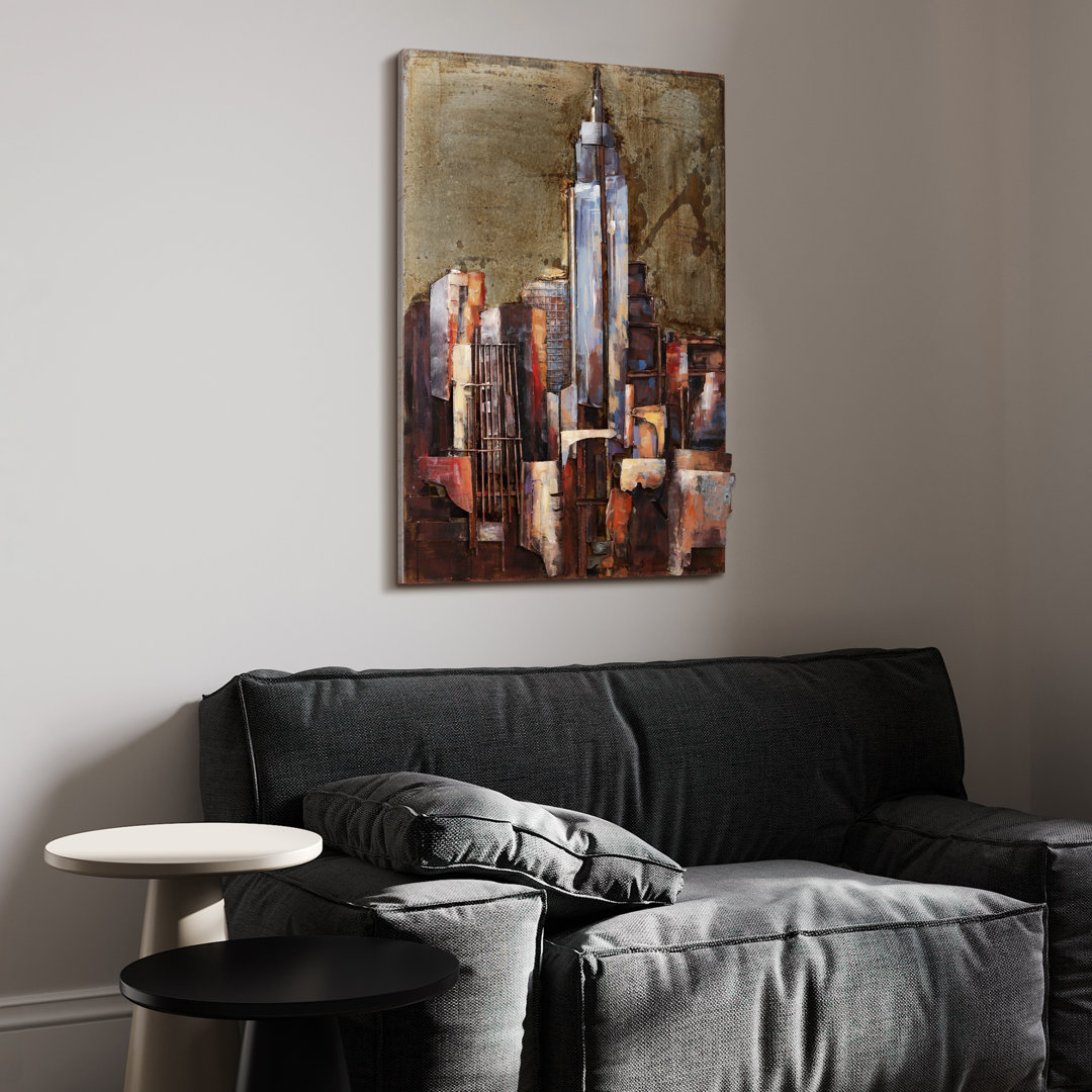Handmade Buildings & Architecture Wall Decor on Metal Empire Art Direct