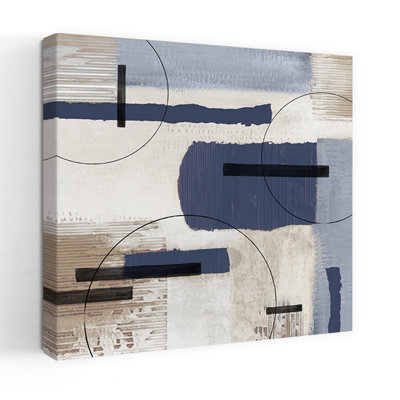 «Geometric Harmony In Subtle Tones I», art mural abstrait contemporain