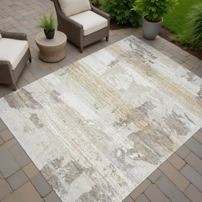 Tapis abstrait lavable à la machine intérieur / extérieur ACN2646