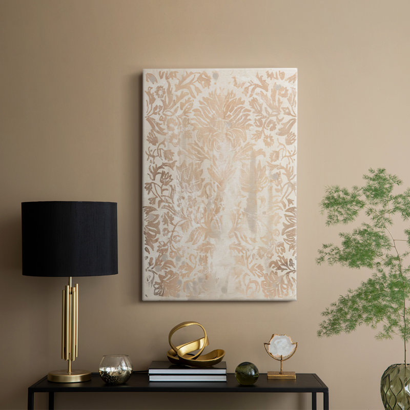 Noyer damassé IV - galerie Cavas sur mesure, H 18 po x l 12 po