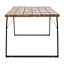Table de salle à manger de style industriel moderne avec pieds évasés et lambris, l 72,32 po, l 28,92 po, assemblage requis
