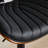 Walnut Bentwood Bar Stools Mid Century Modern Adjustable Counter Height Black Leather Upholstered 360°Swivel Bar Chairs For Kitchen Island/Dining Room/Cafe, 1 Chair/1Carton-122624739