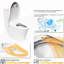 Siège de bidet de toilette intelligent à bouton latéral - chauffant, nettoyage automatique des buses, réglages de l'eau réglables, fermeture silencieuse, couvercle automatique, option d'hygiène améliorée Nettoyage, revêtement, fonctionnement du couvercle
