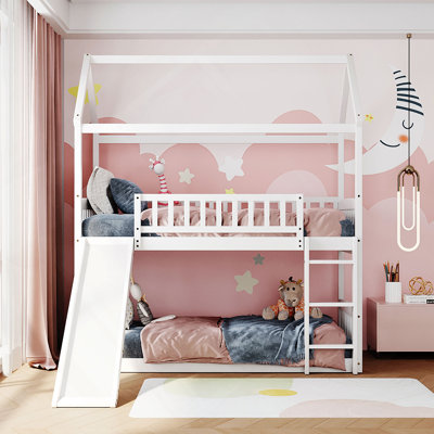 Anasthasie Over Bunk Bed With Slidehouse Bed With Slideold SKU: LT000213AAK