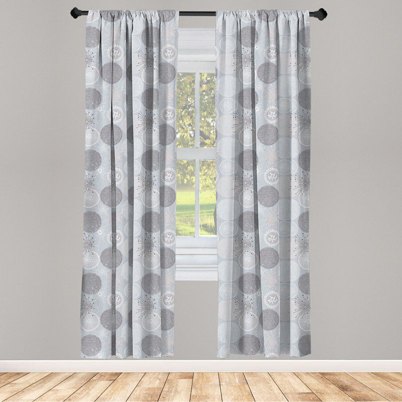 Abstract Semi-Sheer Rod Pocket Sliding Panel, 28" x 95"