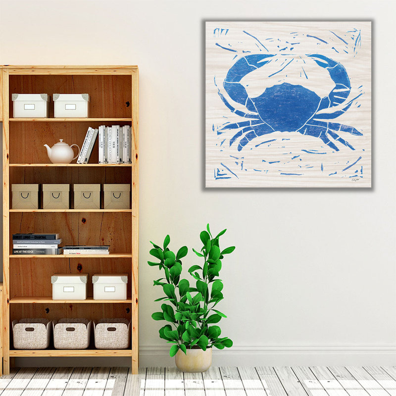 «Sea Creature Crab Blue», reproduction d'art sur toile, H 24 po x l 24 po