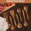 Teak Wooden Kitchen Utensil Set with Spatula and Ladle, Wooden Spoons for Cooking, 7 Pcs