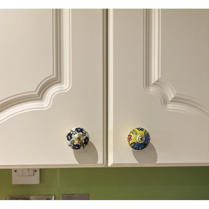 Pack Of 30 Vintage Ceramic Door Knobs,Durable,Corrosion Free,Grey