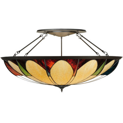 Plafonnier semi-encastré 6 lumières 42 po Cowette
