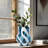 8" Blue Clear Glass Round Vase-2023745866-2023745865
