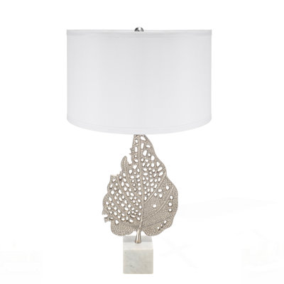 Lampe de table élégante avec abat-jour tambour et base en marbre élégante, parfaite pour ajouter une touche de luxe à n'importe quelle pièce