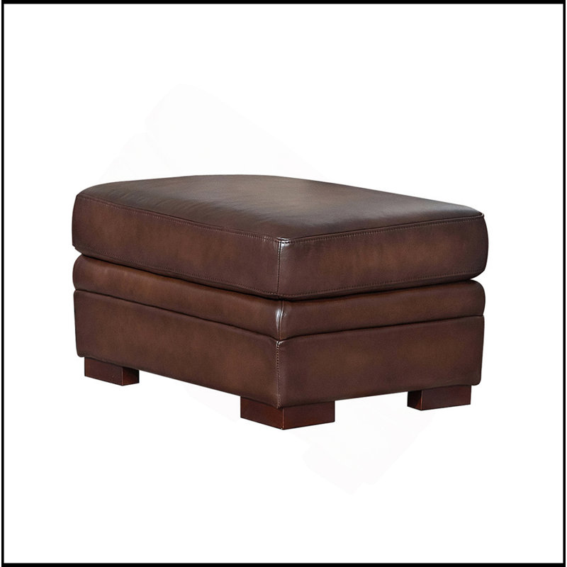 Repose-pieds en cuir luxueux avec coussins de siège amovibles pour un confort et un style inégalés, Raisin
