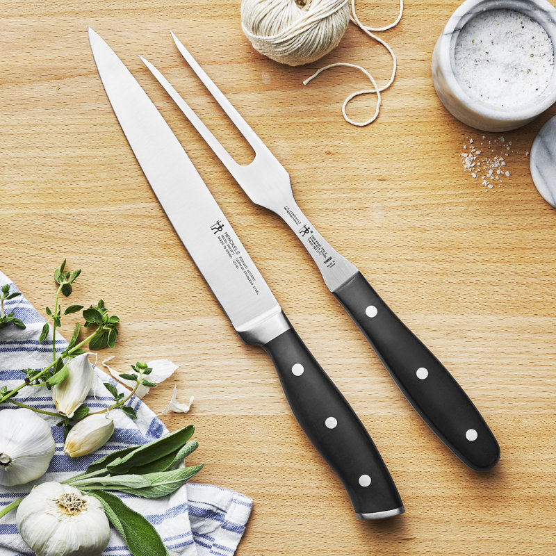 HENCKELS Forged Accent 2-Piece Carving Set, Black