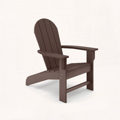 Chaise Adirondack - Bois d'œuvre en polyéthylène haute densité de qualité supérieure, dossier unique en éventail, quincaillerie en acier inoxydable