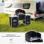 Table de camping portable: aluminium avec pare-brise et 3 armoires. Pour barbecue, fête, pique-nique, cour arrière. Support de camp spacieux et fonctionnel: convient aux pique-niques, fêtes et arrière-cours. Spacieux