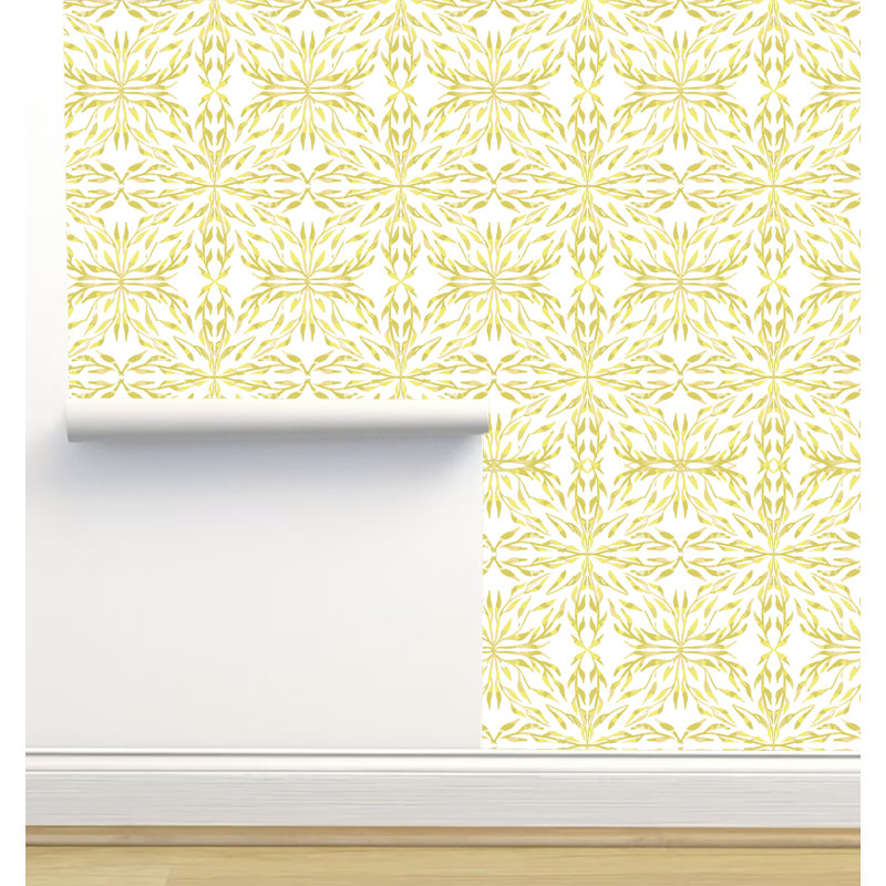 Rouleau de papier peint adhésif 12 pi x 2 pi Monor Designs, Jaune