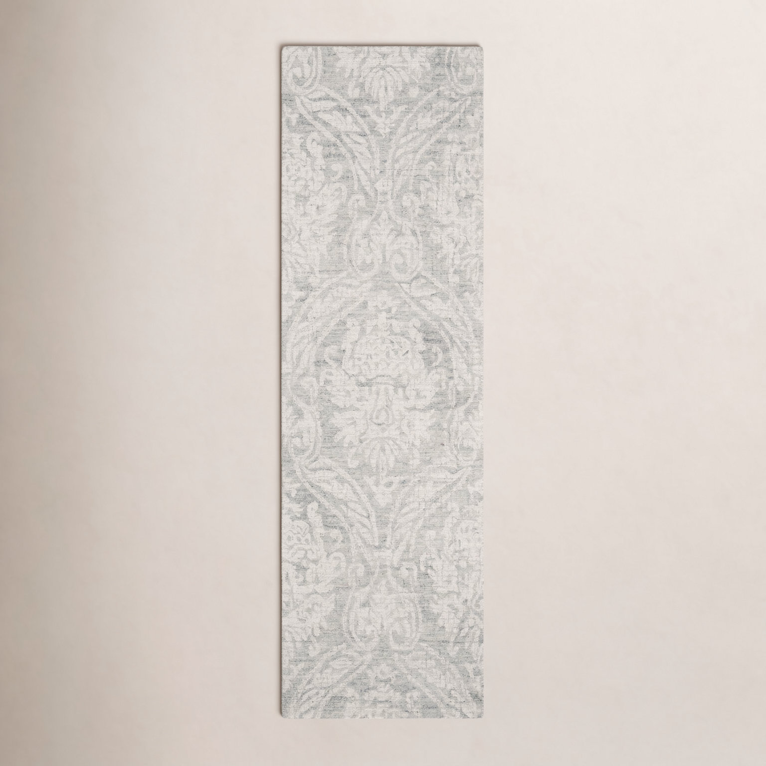 Rosemarie Gray Ivory Hand-Tufted Wool Rug, Runner 2'3" x 12'