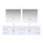 Ensemble de meuble-lavabo double mural 84 "avec miroir Geneva-87285972-112952428
