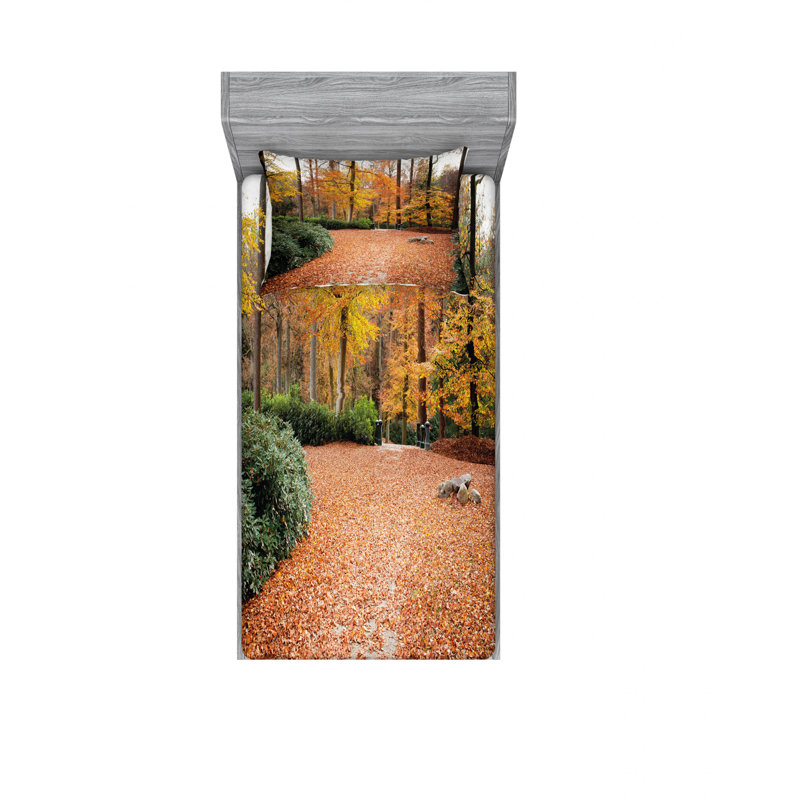 Ensemble de draps Autumn Forest, Ensemble de draps pour lit simple TG avec drap-hou