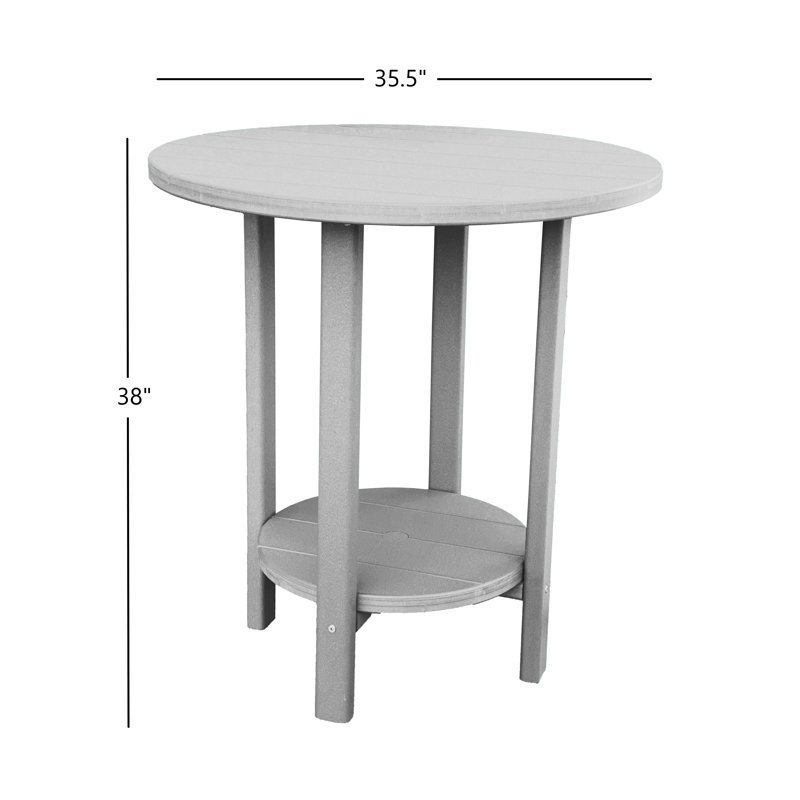 Table bistro Gloridine pour l'extérieur, Gris