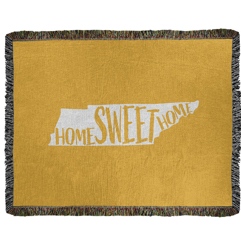 Jeté en coton tissé tennessee doux, l 60 po x L 80 po, Jaune