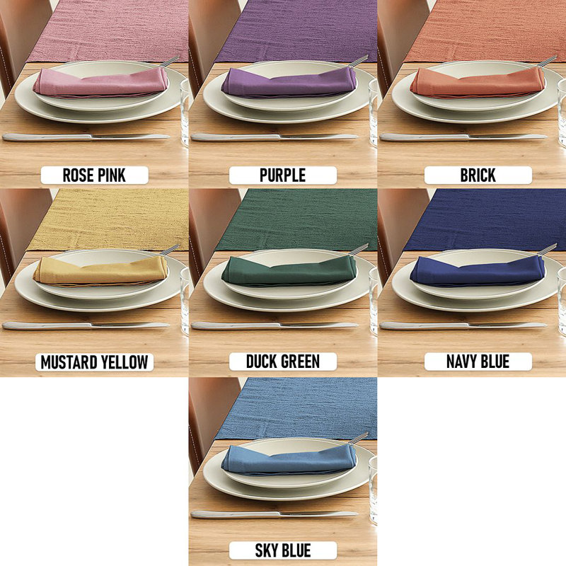 Ensemble de serviettes de table carré, L 16 po x L 16 po, Crème