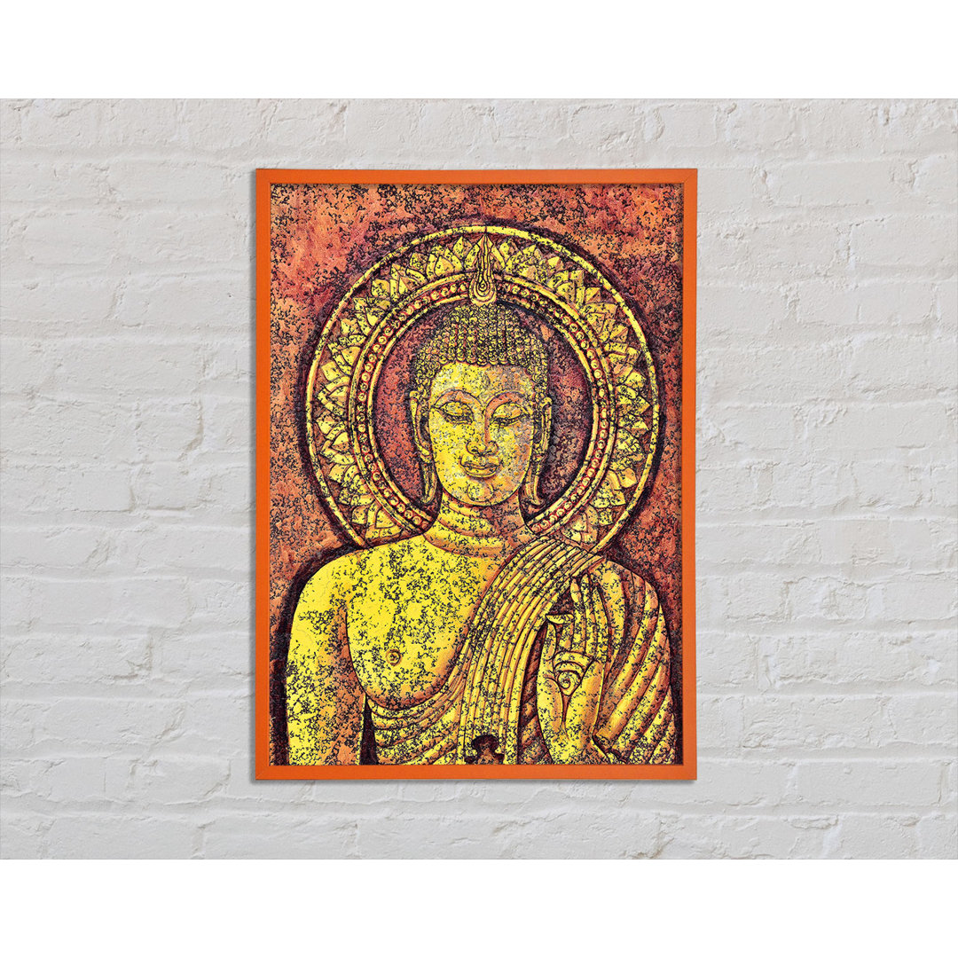 Goldener Buddha 1 - Einzelner Bilderrahmen Kunstdrucke