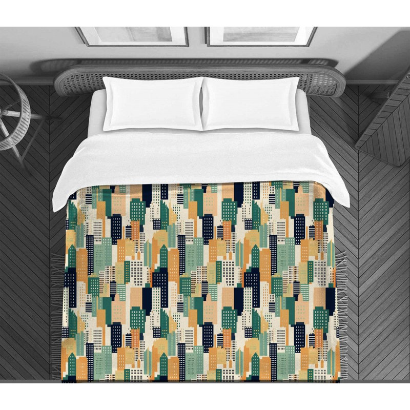 Urban Skyline Comforter, Twin Extra Long Comforter