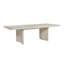Table de salle à manger rectangulaire, 42 x 95,5 po, bois, 2 pièces, blanc antique et ivoire, 4 sièges, avec rallonge