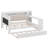 Full Size Daybed With Trundle,L-Shaped Storage Shelves And Desk,Wood Corner Bed With LED-912975452