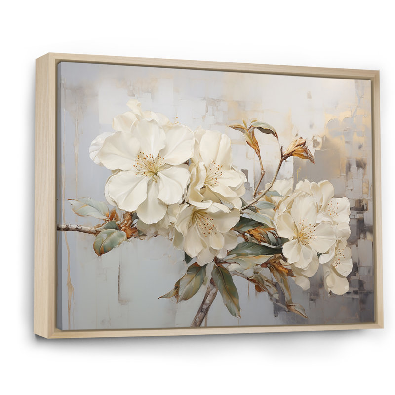Essence de simplicité rhododendron VI, Cadre naturel flottant, H 16 po x l 32 po x P 1 po