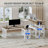 Wood L-Shaped Electric Standing Desk With Drawer-804742258