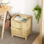 Tables de chevet en bois avec station de charge et 2 tiroirs cannelés Franzi (ensemble de 2)-723901328