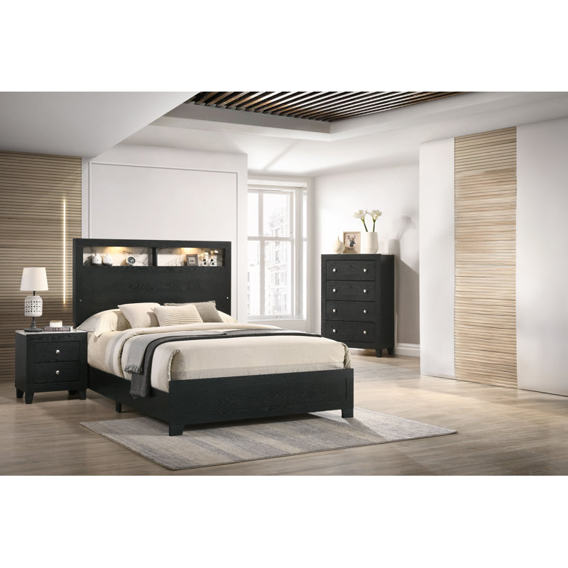 Kaetlyn 4-2_Kamryn LED Panel Bedroom Set, King