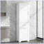 Tall Bathroom Storage Cabinet, Freestanding Storage Cabinet with Two Different Size Drawers and Adjustable Shelf-1166308814