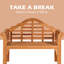 Banc pliant en bois avec dossier et accoudoirs en bois d'eucalyptus de 49 pouces Earnest