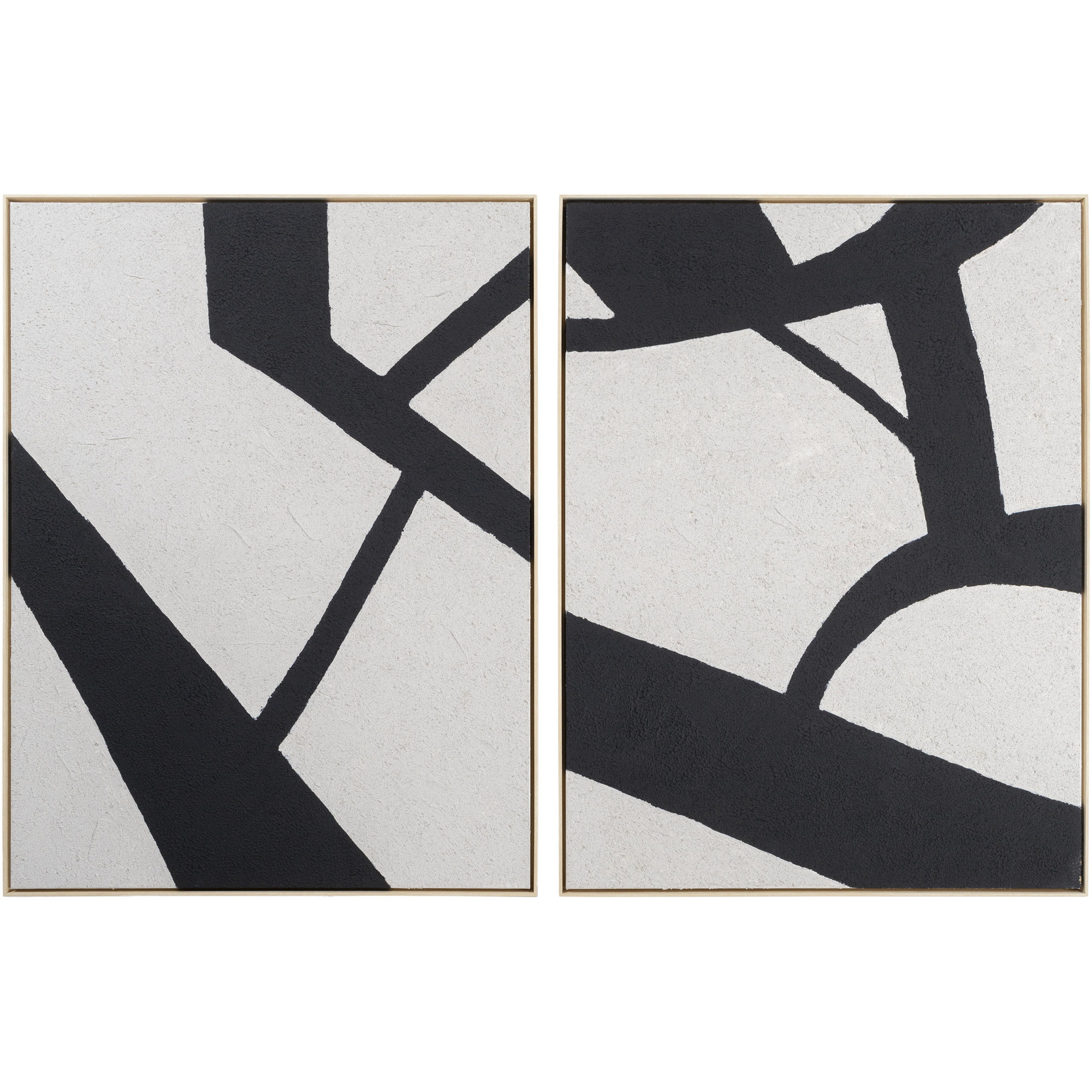 Lucero 2 Piece Graphic Art Set on Canvas, Brown Framed, 48" H x 36" W