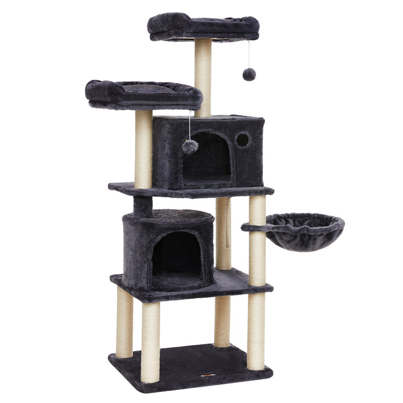 152cm H Cat Tree, Dark Grey