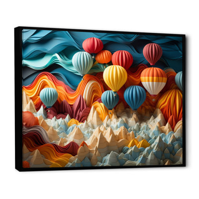 «Red Hot Air Ballon Mosaic II», reproduction sur toile