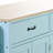 Kitchen Island Cart with Adjustable Shelves and 2 Locking Wheels-2132534271