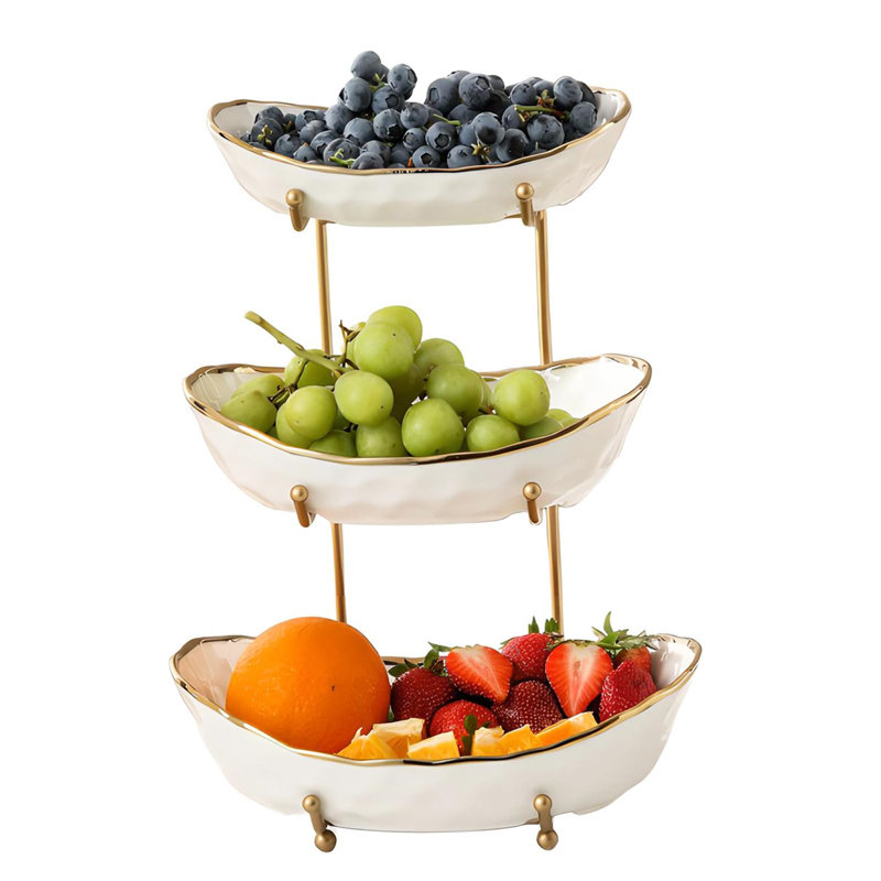 Canora Grey Ceramic Picnic Basket, White
