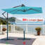 Parasol de terrasse 8,2 pi à DEL: Protection contre le soleil et la pluie avec éclairage ambiant-236663231