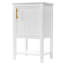 Meuble-lavabo de 20 po avec lavabo, armoire de salle de bain avec porte à fermeture douce, support de rangement et tablette ouverte-109628046