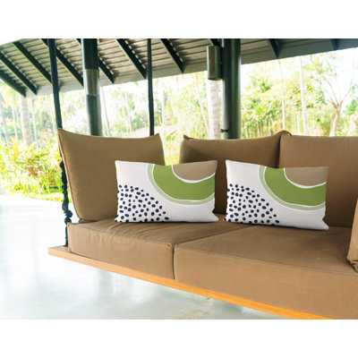 Housse et insert de coussin rectangulaire en polyester pour l'intérieur et l'extérieur